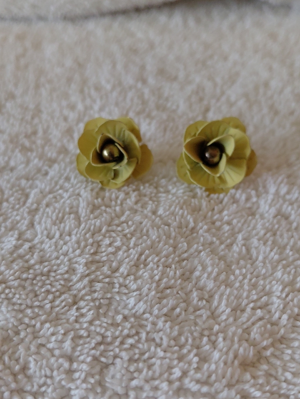 Yellow Flower Stud Earrings - Women Jewelry